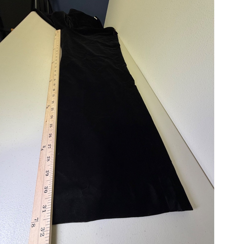 NWT Ann Taylor Loft Velvet Wide Leg Pants‎ Black Size 14 High Waisted Classic - Picture 10 of 11